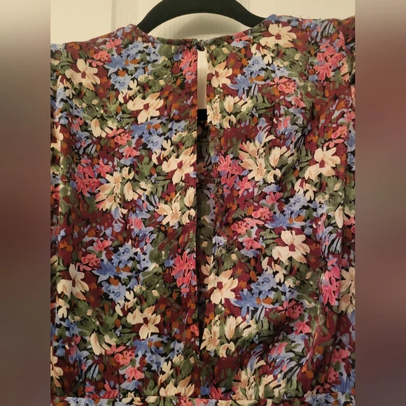 Zara Satin Floral Multicolor Dress, size S - Picture 9 of 12